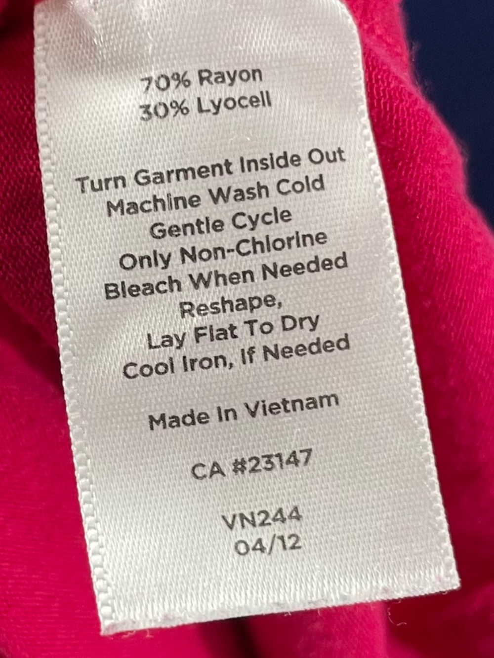 Talbots Raspberry Pink Ruffled Button-Front Blouse Rayon Lyocell Pintucked - Picture 9 of 9